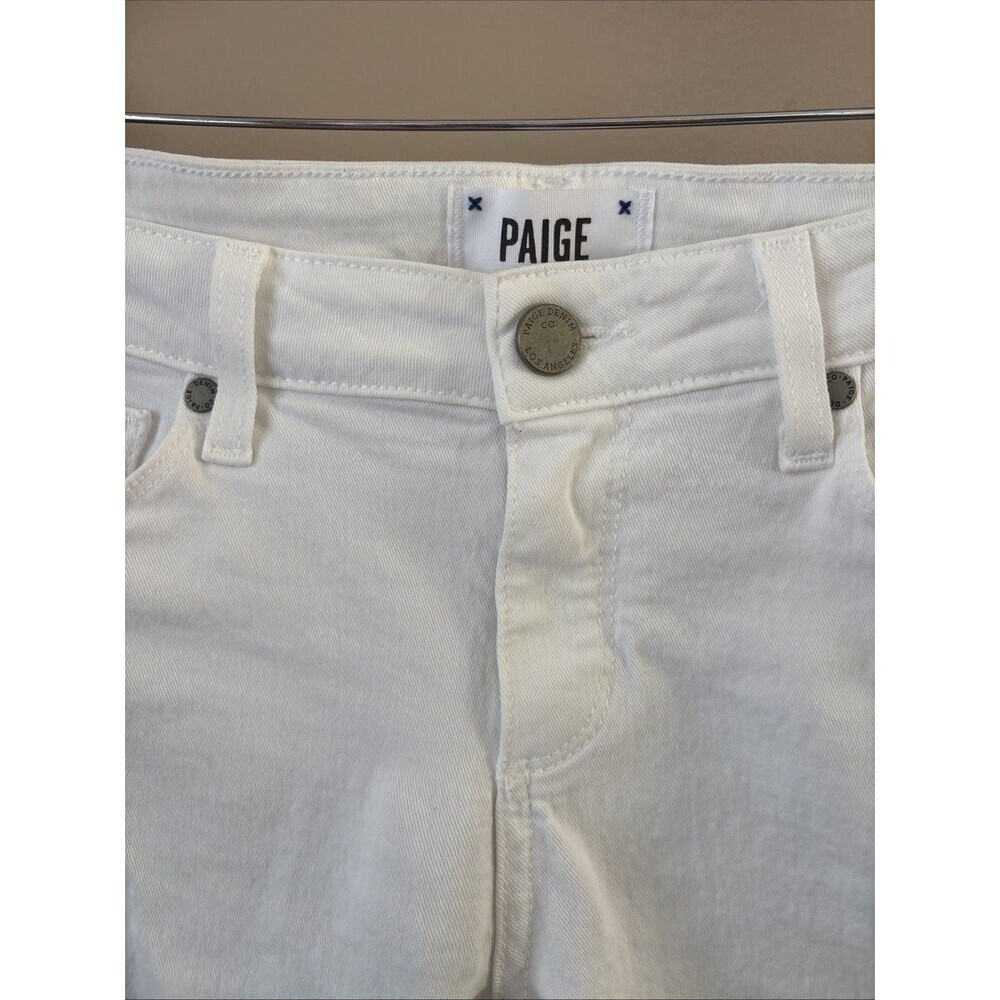PAIGE Verdugo Ankle Skinny Jeans Women’s 28 Crisp White Mid Rise Denim - Picture 3 of 9